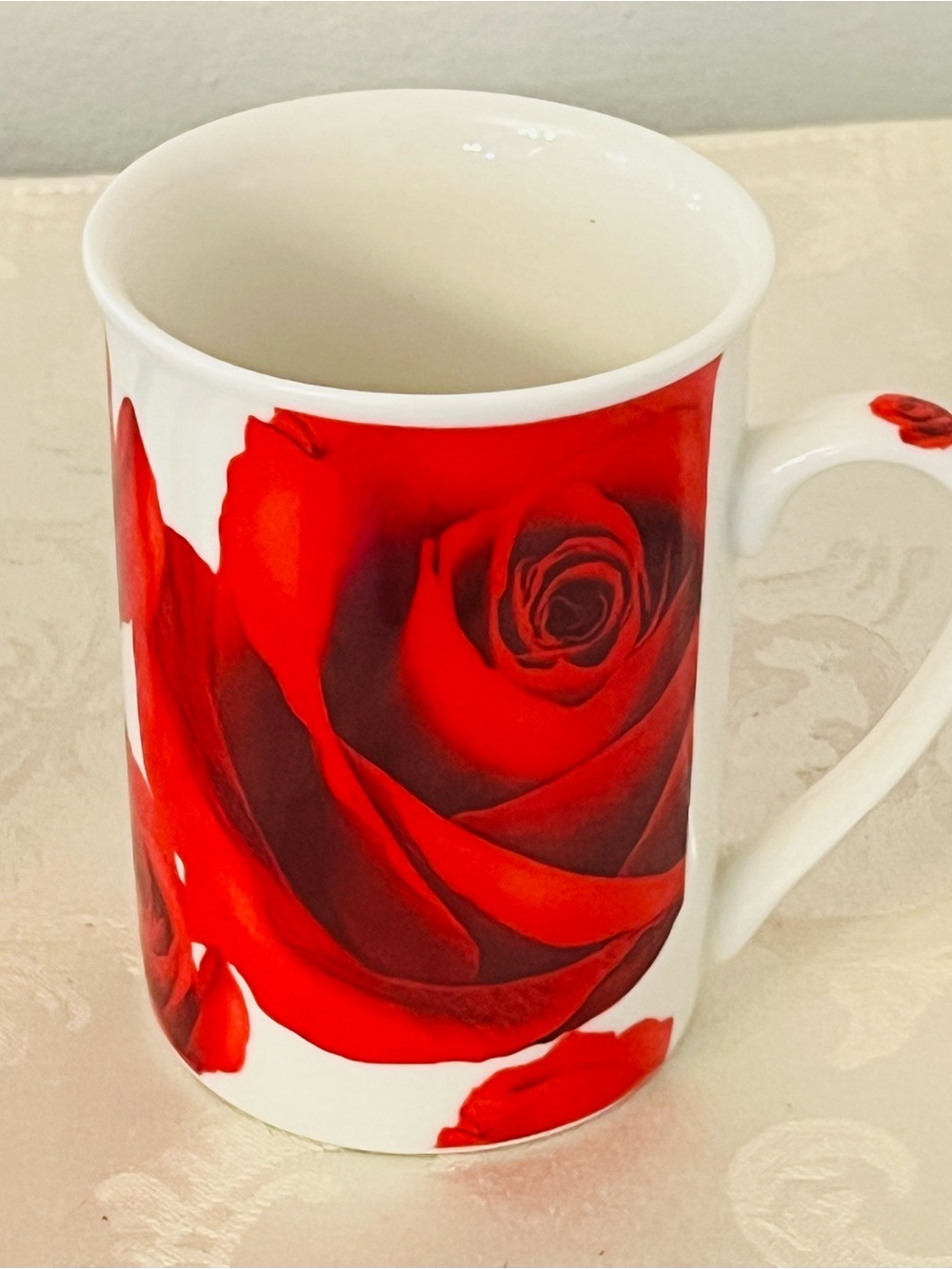 Rose Print Latte Mug Set Pink Floral Cottagecore Tea Coffee Cups NWOB - Picture 11 of 16
